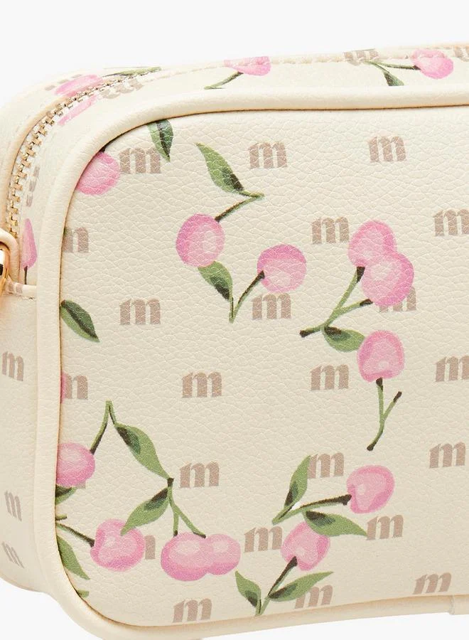 MISSY BEIGE Cherry Print Crossbody Bag With Detachable Strap for Women | Best Price UAE